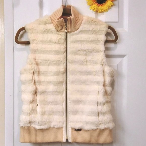 NWT_ ST. JOHN SportVest 100% Rabbit fur